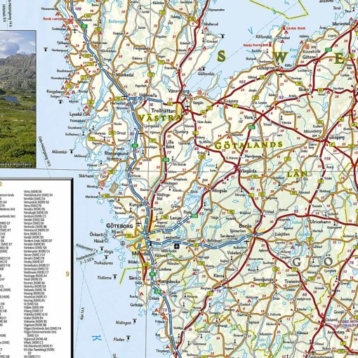 National Geographic - Southern Sweden and Norway - Adventure Folding Travel Map - Image 2