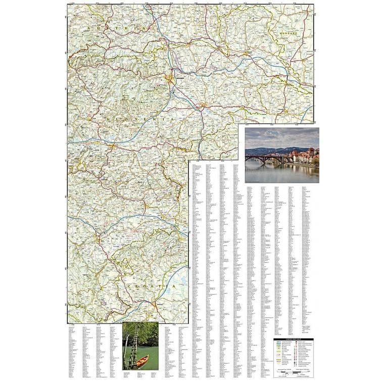 Detailed map of Austria with city and road labels, ideal for travel planning and navigation.