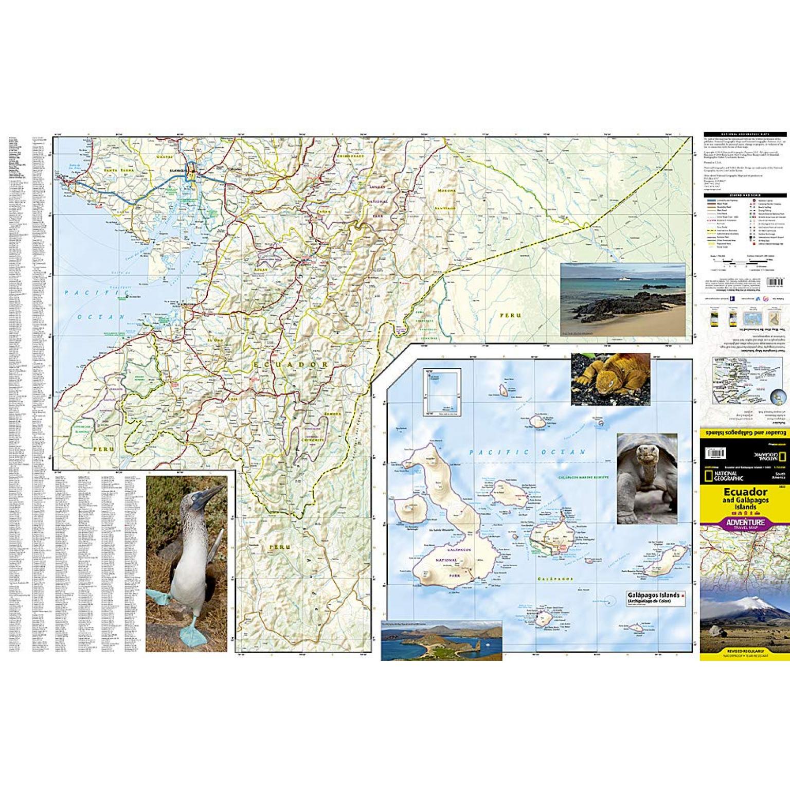 National Geographic - Ecuador and Galapagos Islands - Adventure Folding Travel Map - Image 3