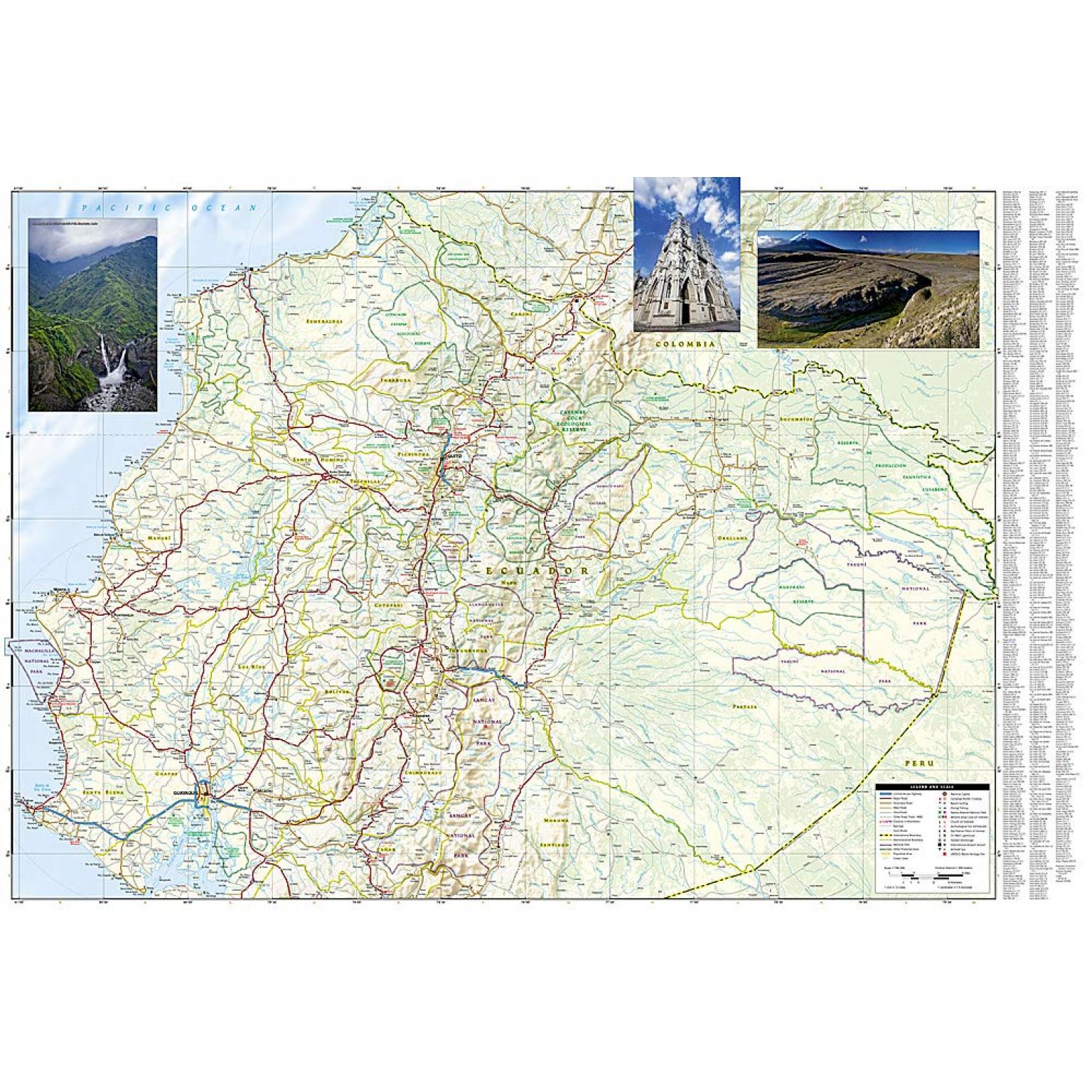 National Geographic - Ecuador and Galapagos Islands - Adventure Folding Travel Map - Image 4