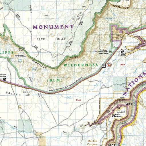 National Geographic - Grand Canyon East - Trails Illustrated Folding Travel Map - Image 3