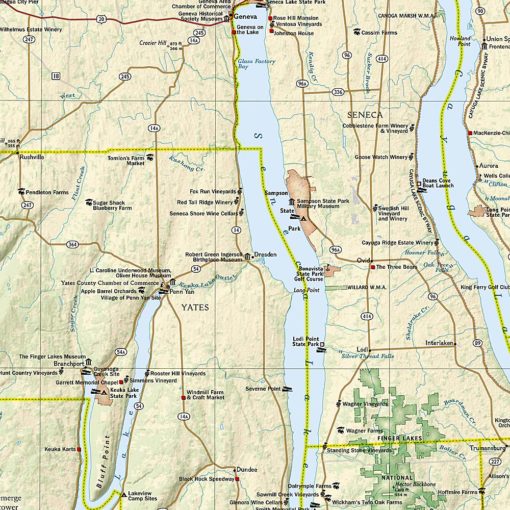 National Geographic - New York's Finger Lakes - Destination Folding Travel Map - Image 3