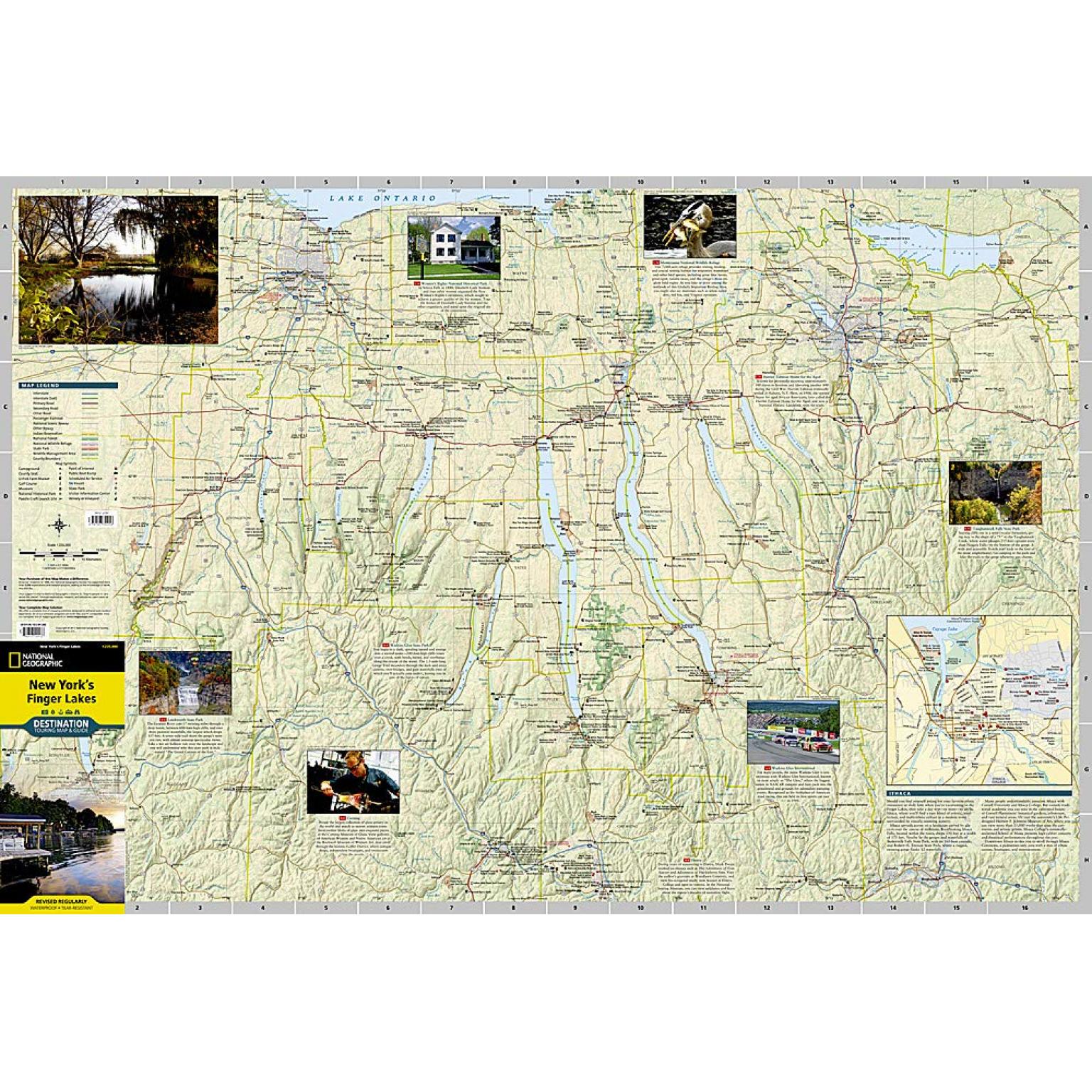 National Geographic - New York's Finger Lakes - Destination Folding Travel Map - Image 4