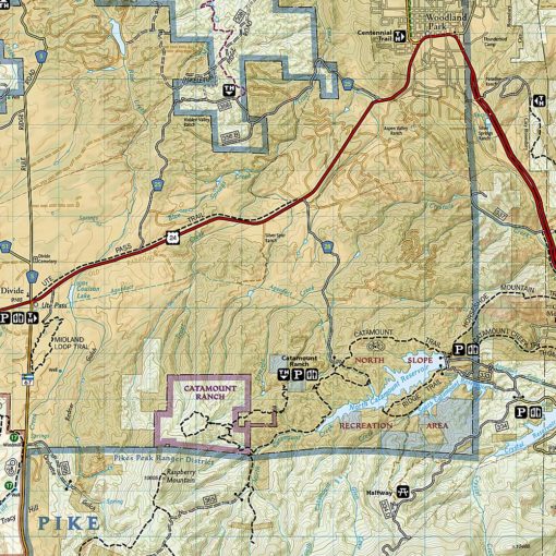 National Geographic - Pikes Peak, Cañon City - Trails Illustrated Folding Travel Map - Image 2