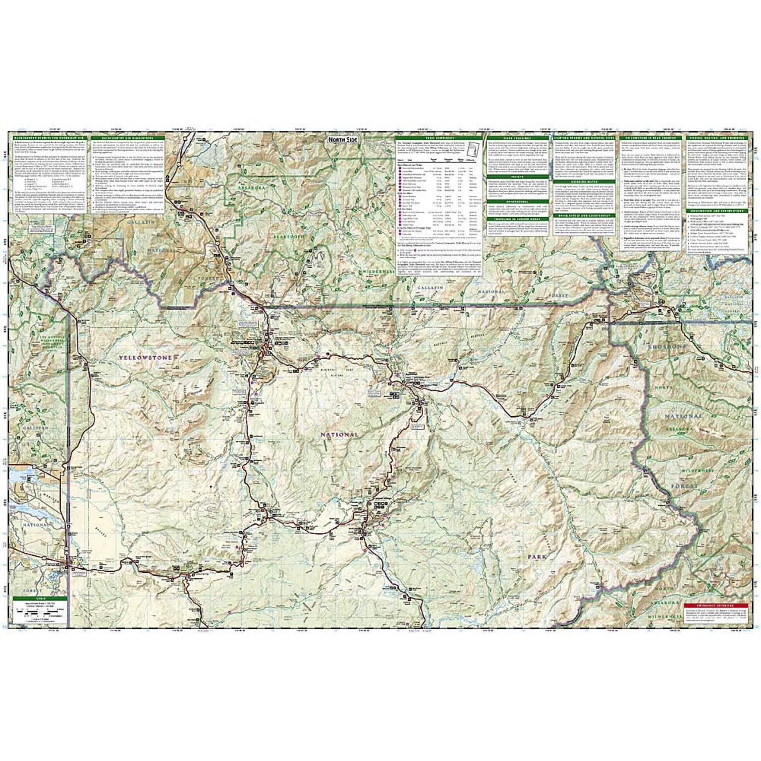 National Geographic - Yellowstone National Park - Trails Illustrated Folding Travel Map - Image 4