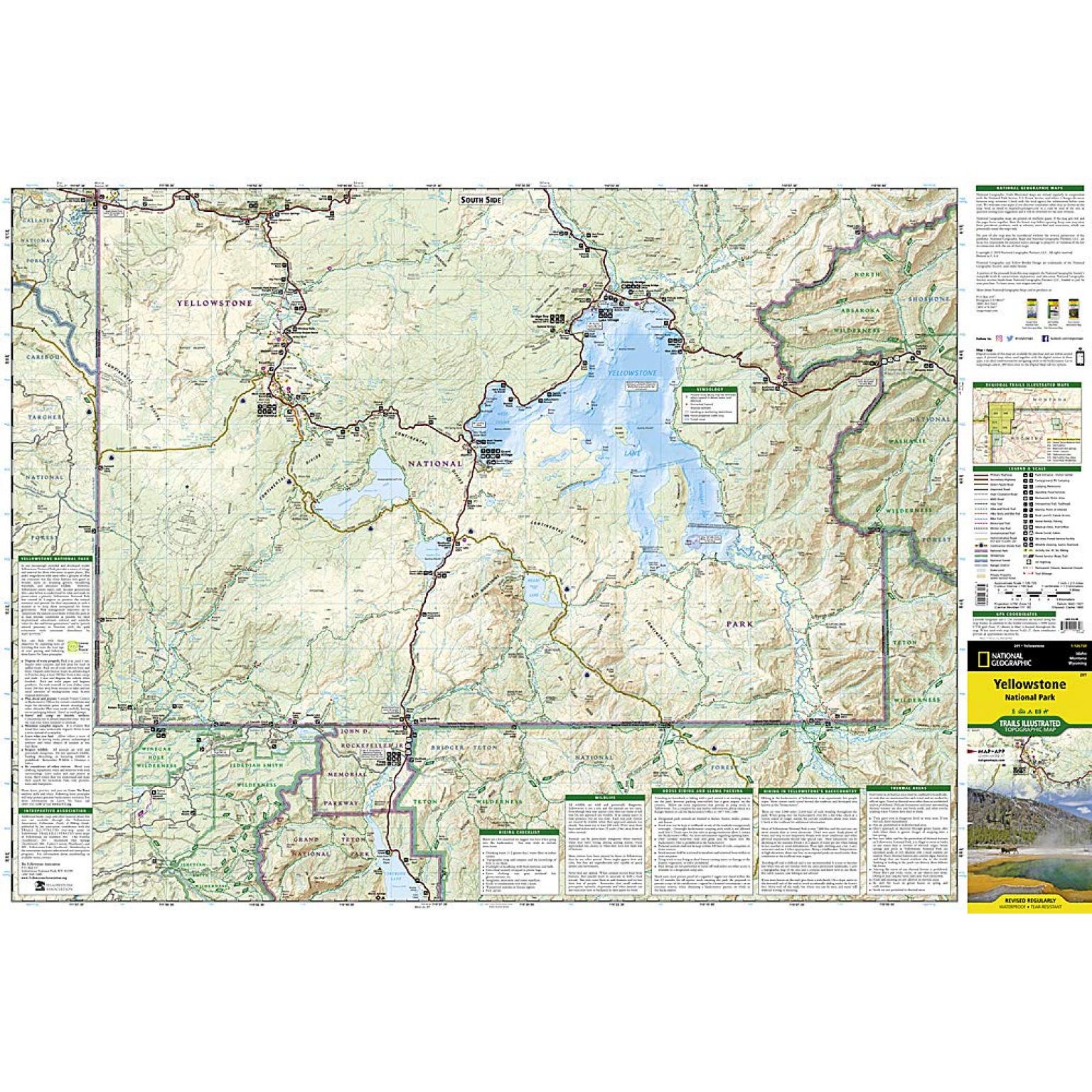 National Geographic - Yellowstone National Park - Trails Illustrated Folding Travel Map - Image 3