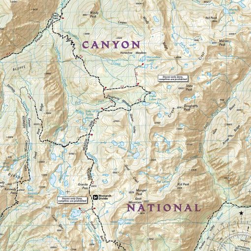 National Geographic - Sequoia and Kings Canyon National Parks - Trails Illustrated Folding Travel Map - Image 3
