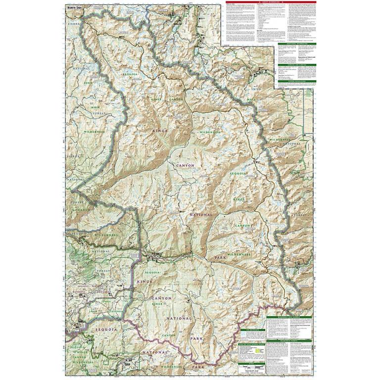 National Geographic - Sequoia and Kings Canyon National Parks - Trails Illustrated Folding Travel Map - Image 5