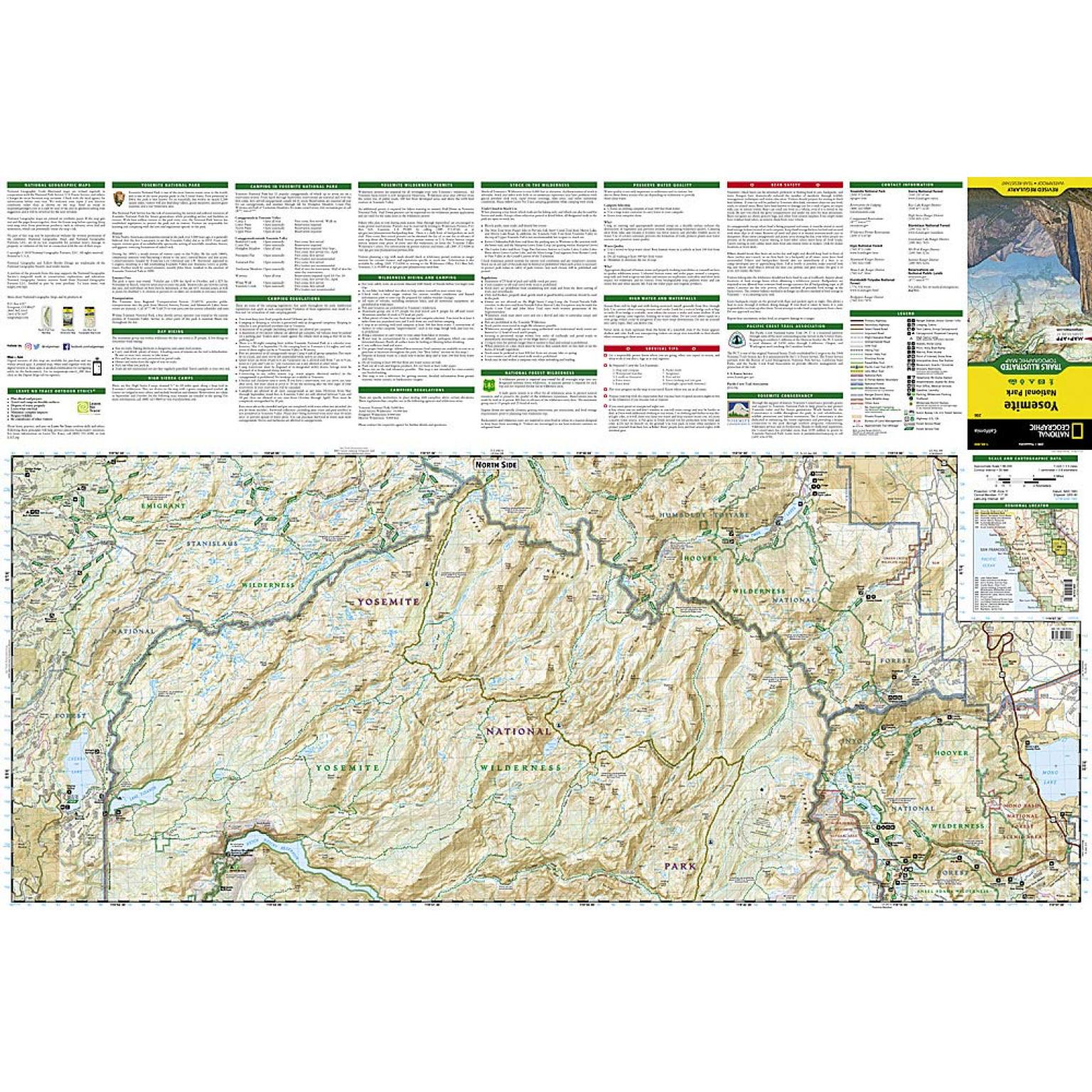National Geographic - Yosemite National Park - Trails Illustrated Folding Travel Map - Image 3