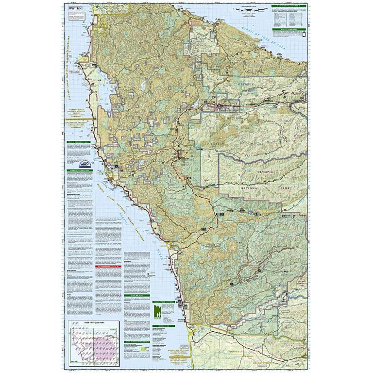 National Geographic - Olympic National Park - Trails Illustrated Folding Travel Map - Image 5