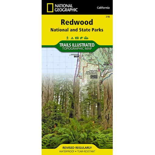 National Geographic - Redwood National Park - Trails Illustrated Folding Travel Map - Image 2