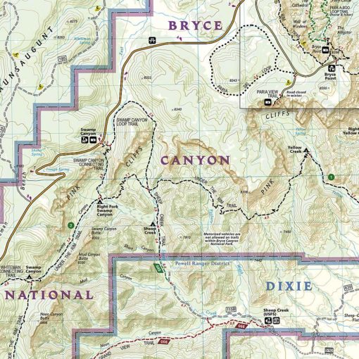 National Geographic - Bryce Canyon National Park - Trails Illustrated Folding Travel Map - Image 3