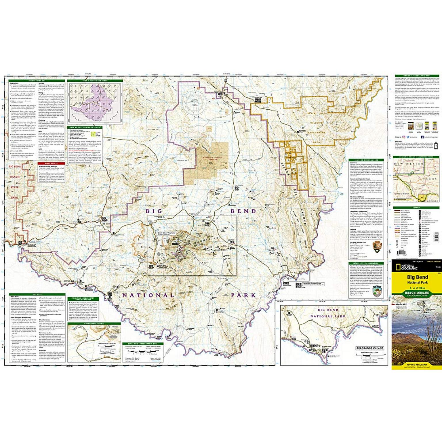 National Geographic - Big Bend National Park - Trails Illustrated Folding Travel Map - Image 3
