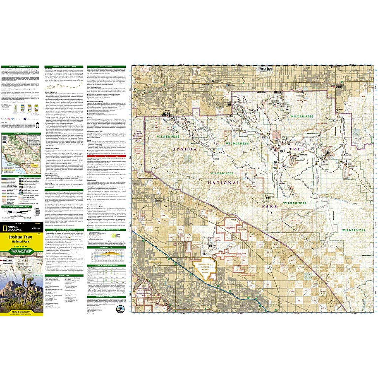 National Geographic - Joshua Tree National Park - Trails Illustrated Folding Travel Map - Image 4