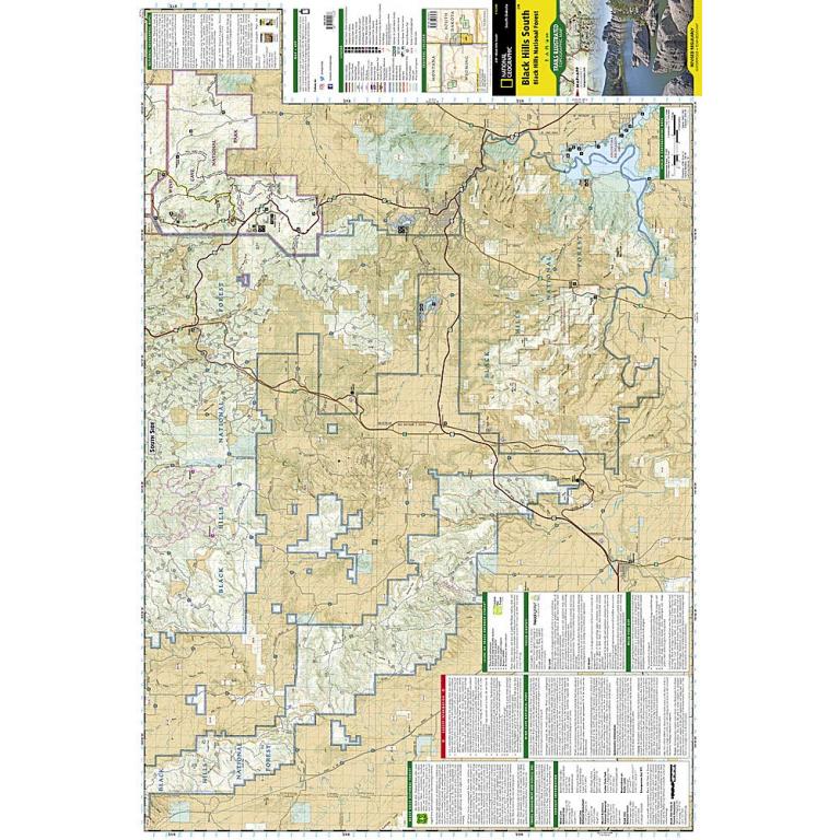 National Geographic - Black Hills South [Black Hills National Forest] - Trails Illustrated Folding Travel Map - Image 4