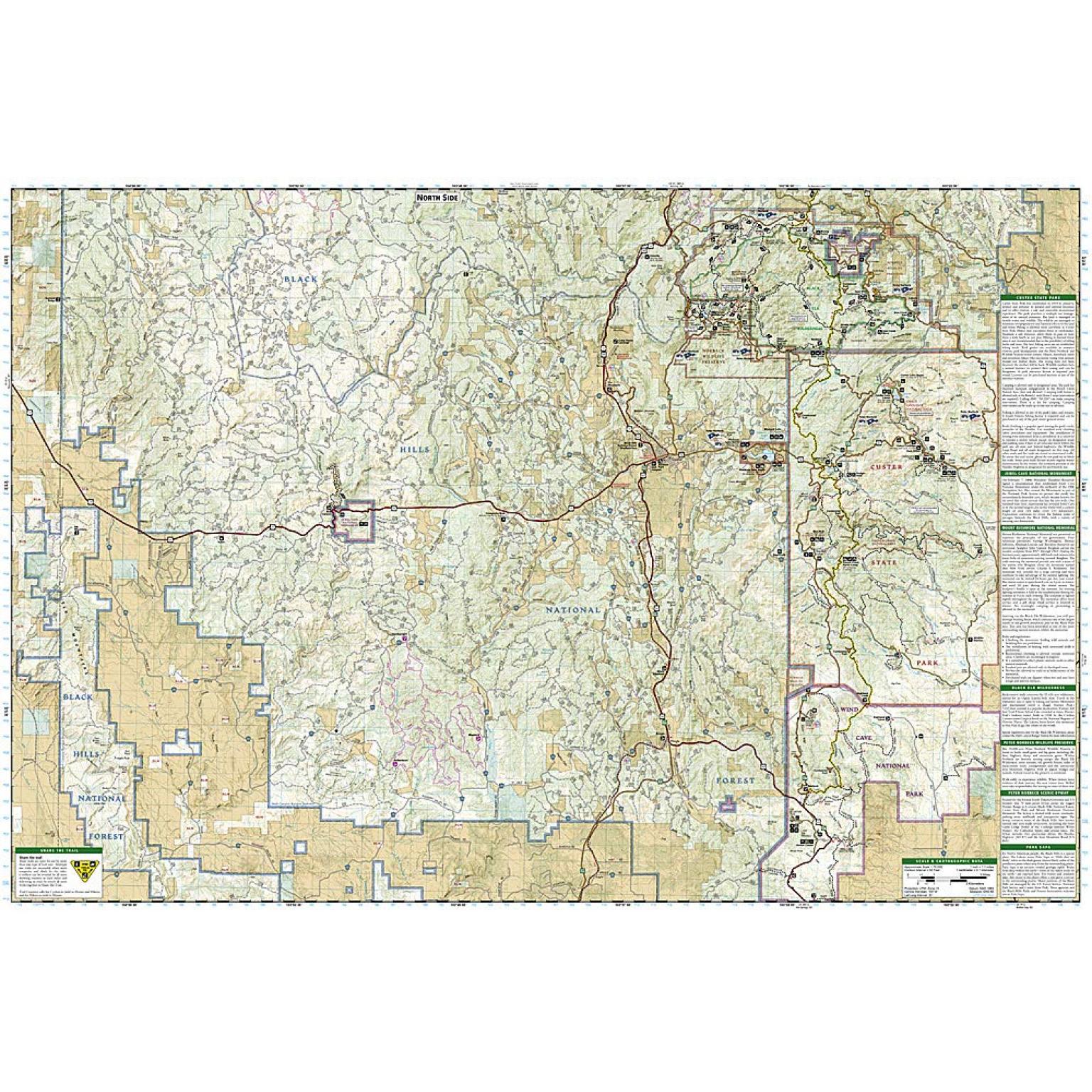 National Geographic - Black Hills South [Black Hills National Forest] - Trails Illustrated Folding Travel Map - Image 5