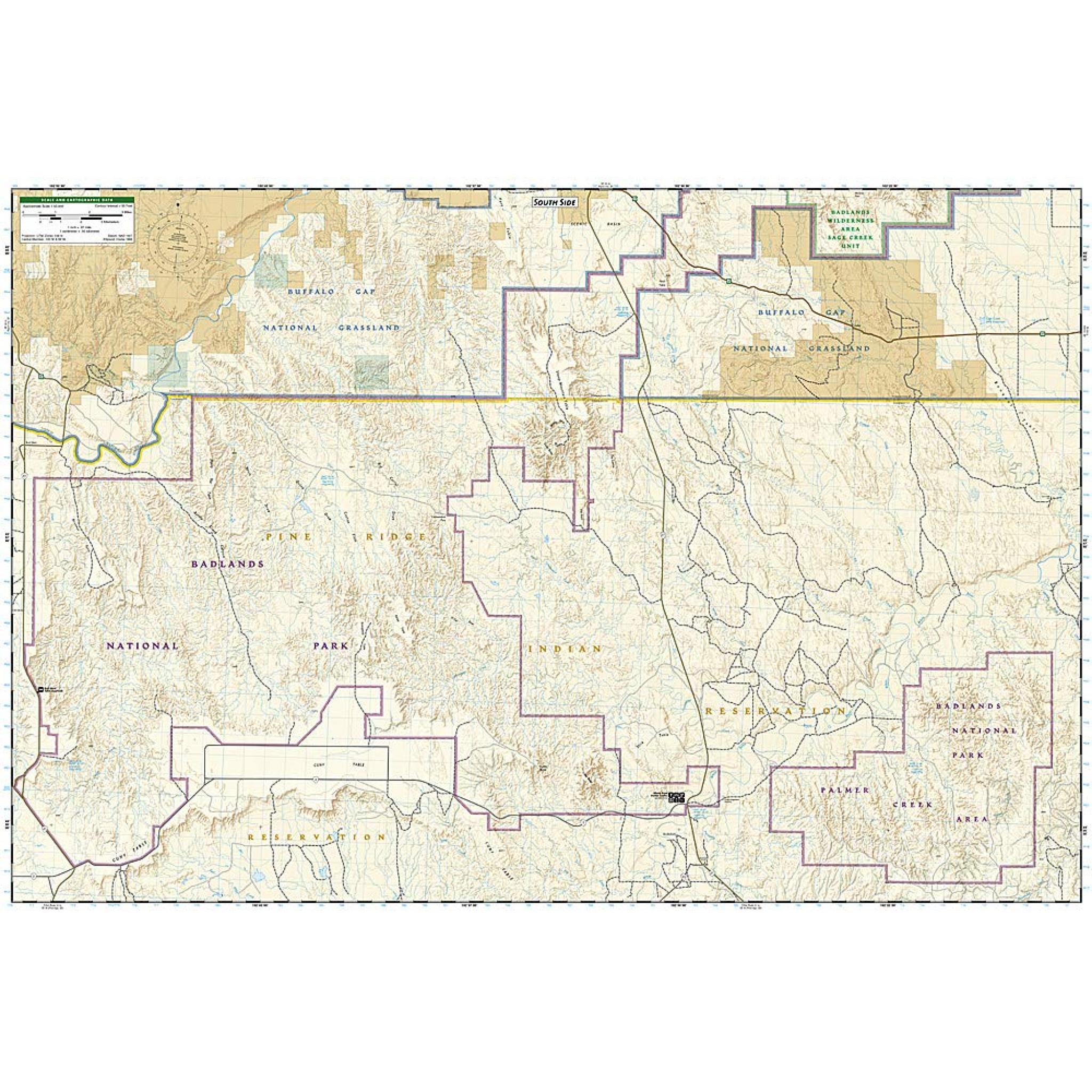 National Geographic Badlands National Park Trails Illustrated