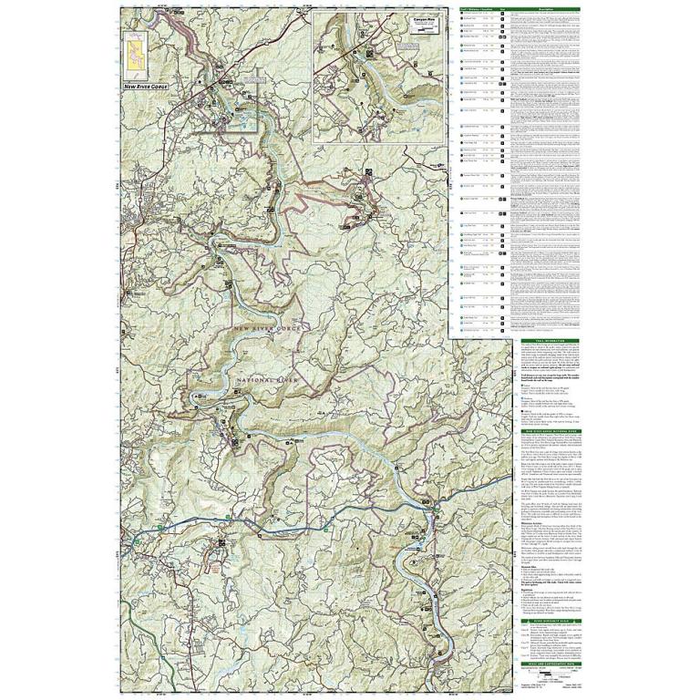 National Geographic - New River Gorge National River - Trails Illustrated Folding Travel Map - Image 5