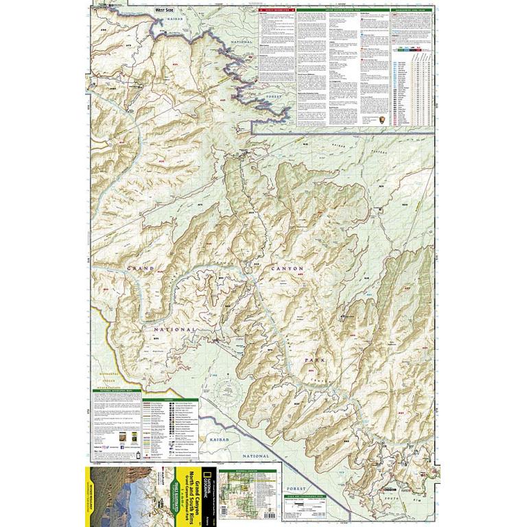 National Geographic - Grand Canyon North and South Rims - Trails Illustrated Folding Travel Map - Image 4