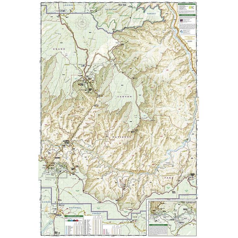 National Geographic - Grand Canyon North and South Rims - Trails Illustrated Folding Travel Map - Image 5