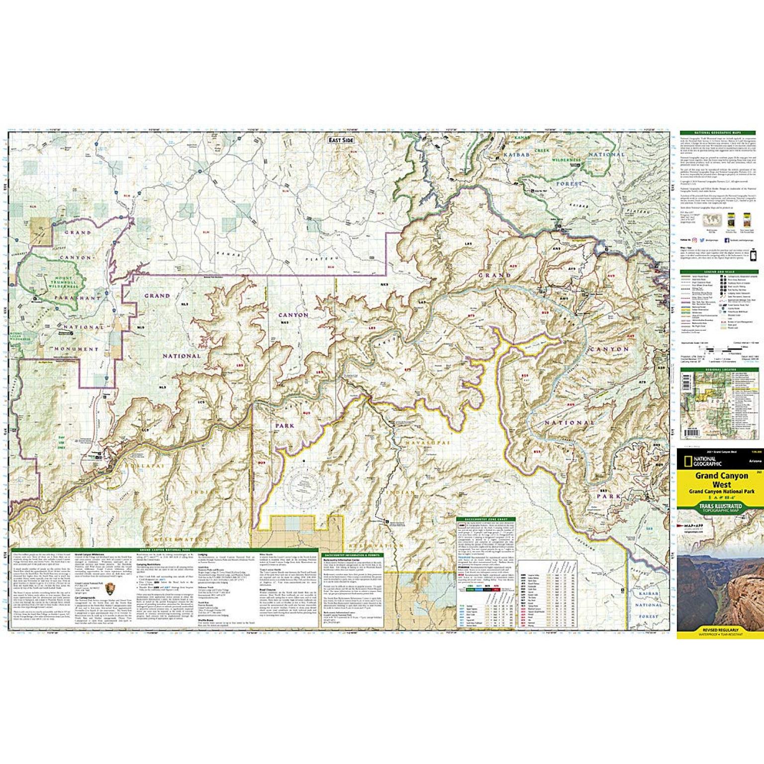 National Geographic - Grand Canyon West - Trails Illustrated Folding Travel Map - Image 4