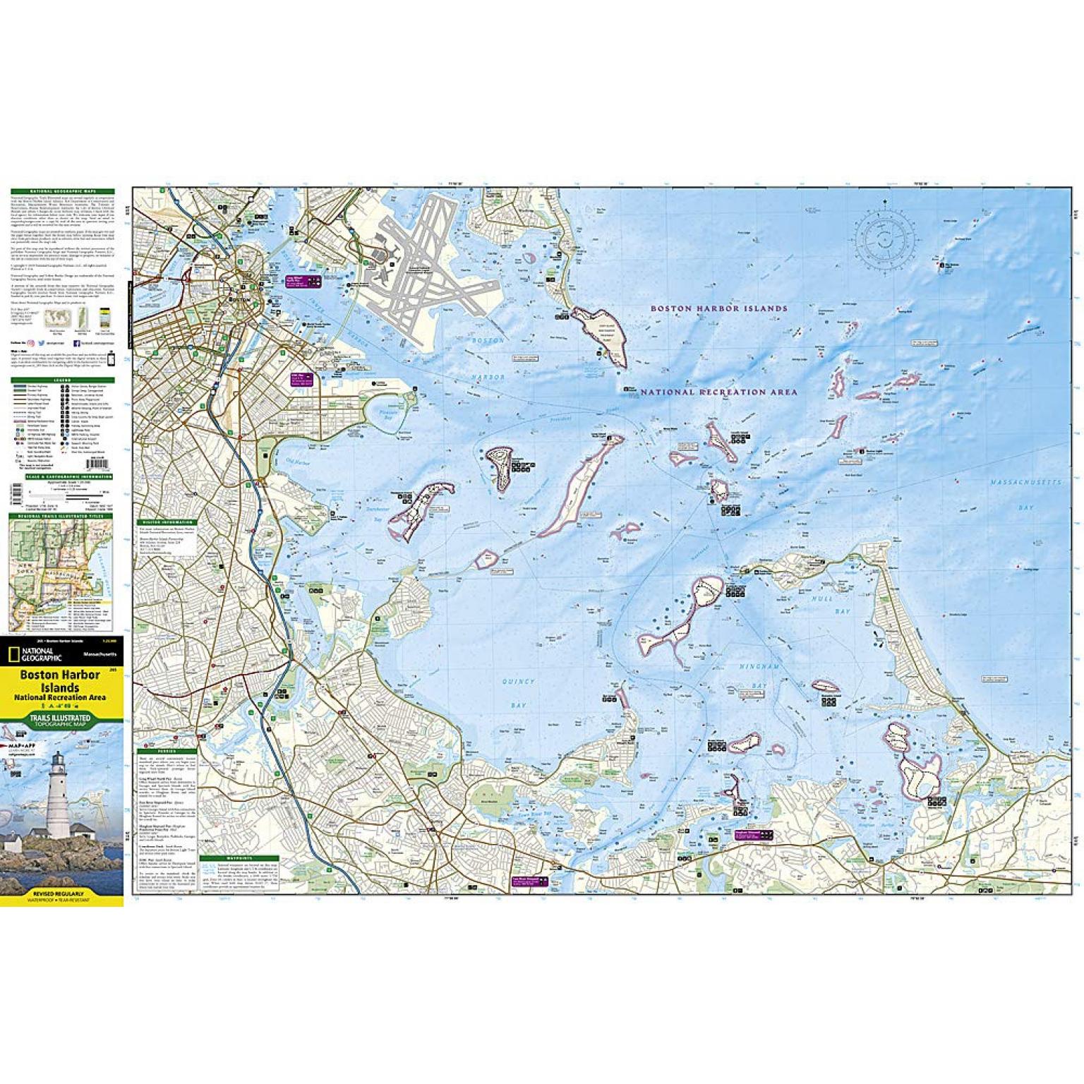 National Geographic - Boston Harbor Islands National Recreation Area - Trails Illustrated Folding Travel Map - Image 4