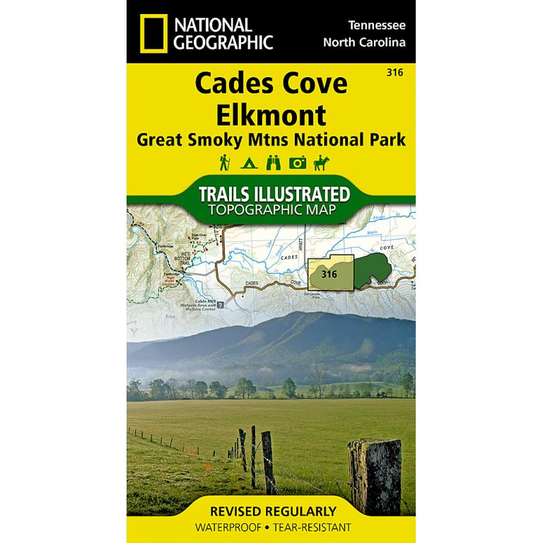 National Geographic - Great Smoky Mountains National Park West: Cades Cove, Elkmont - Trails Illustrated Folding Travel Map - Image 2