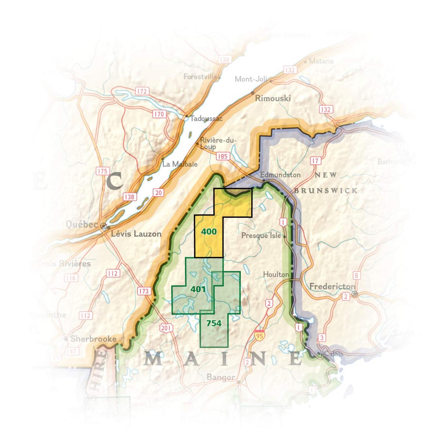 National Geographic - Allagash Wilderness Waterway North - Trails Illustrated Folding Travel Map - Image 3