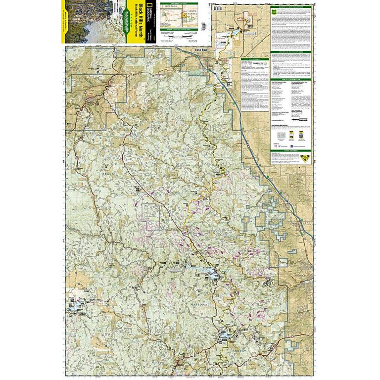 National Geographic - Black Hills North [Black Hills National Forest] - Trails Illustrated Folding Travel Map - Image 4