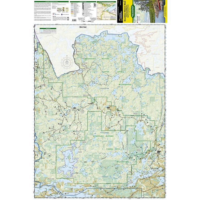 National Geographic - Boundary Waters West [Canoe Area Wilderness, Superior National Forest] - Trails Illustrated Folding Travel Map - Image 4