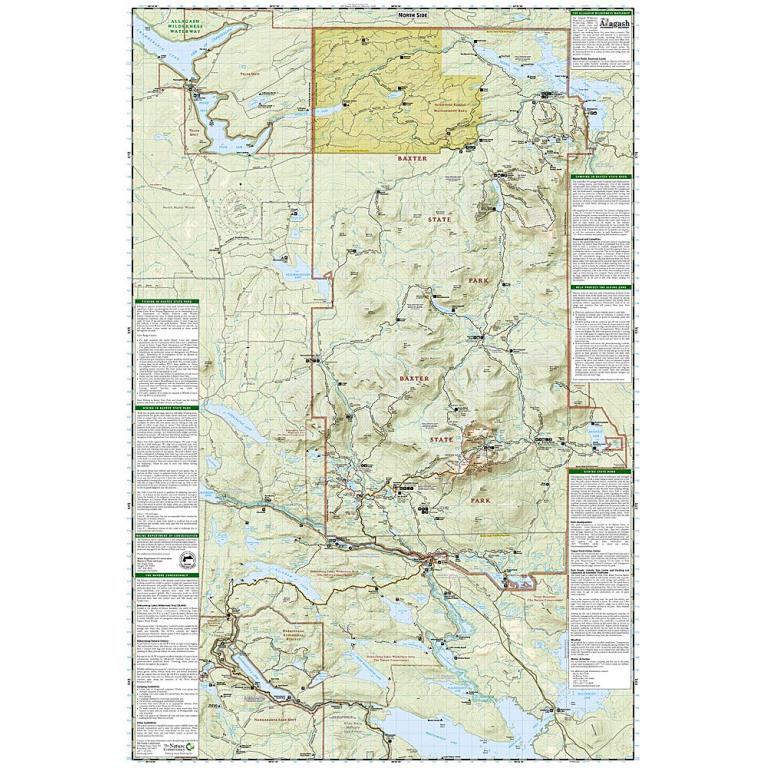 National Geographic - Baxter State Park [Mount Katahdin, Katahdin Iron Works] - Trails Illustrated Folding Travel Map - Image 4