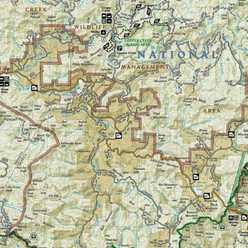 National Geographic - Springer and Cohutta Mountains [Chattahoochee National Forest] - Trails Illustrated Folding Travel Map - Image 3