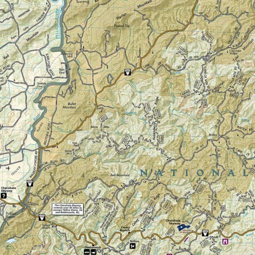 National Geographic - Tellico and Ocoee Rivers [Cherokee National Forest] - Trails Illustrated Folding Travel Map - Image 3