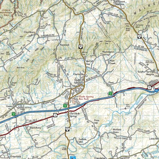 National Geographic - Mount Rogers National Recreation Area [Jefferson National Forest] - Trails Illustrated Folding Travel Map - Image 3