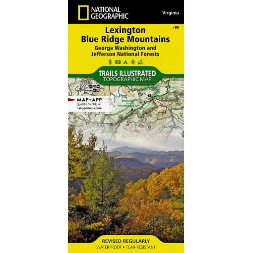 National Geographic - Lexington, Blue Ridge Mts [George Washington and Jefferson National Forests] - Trails Illustrated Folding Travel Map - Image 2