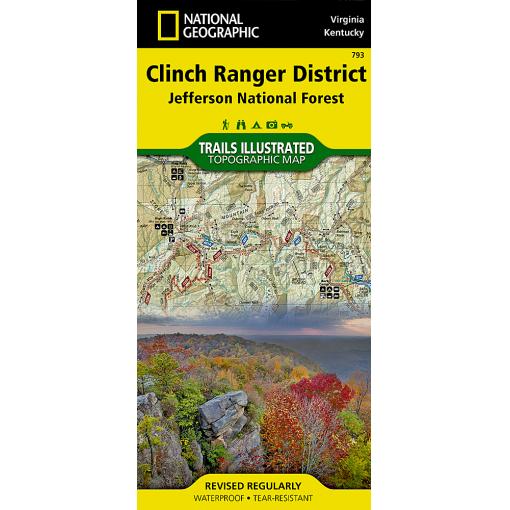 National Geographic - Clinch Ranger District [Jefferson National Forest] - Trails Illustrated Folding Travel Map - Image 2