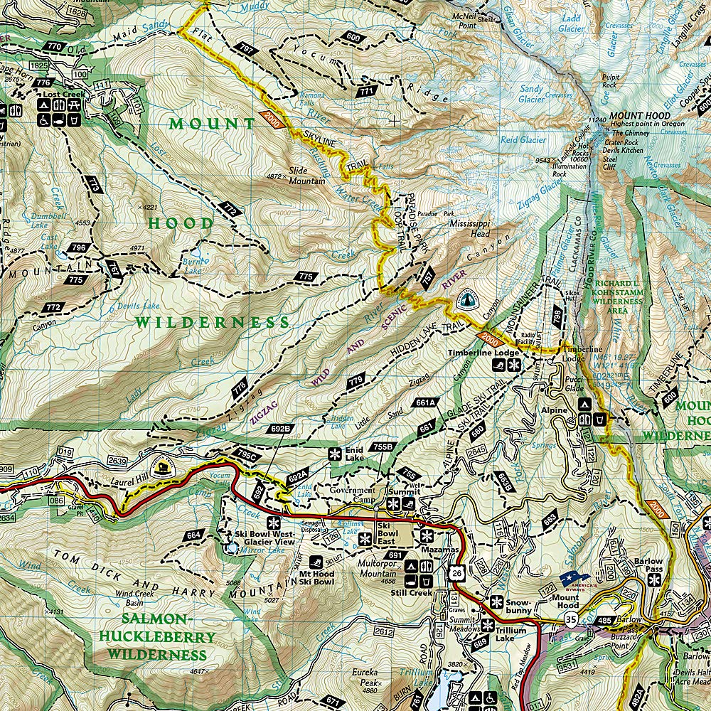 National Geographic Mount Hood [Mount Hood and Willamette National
