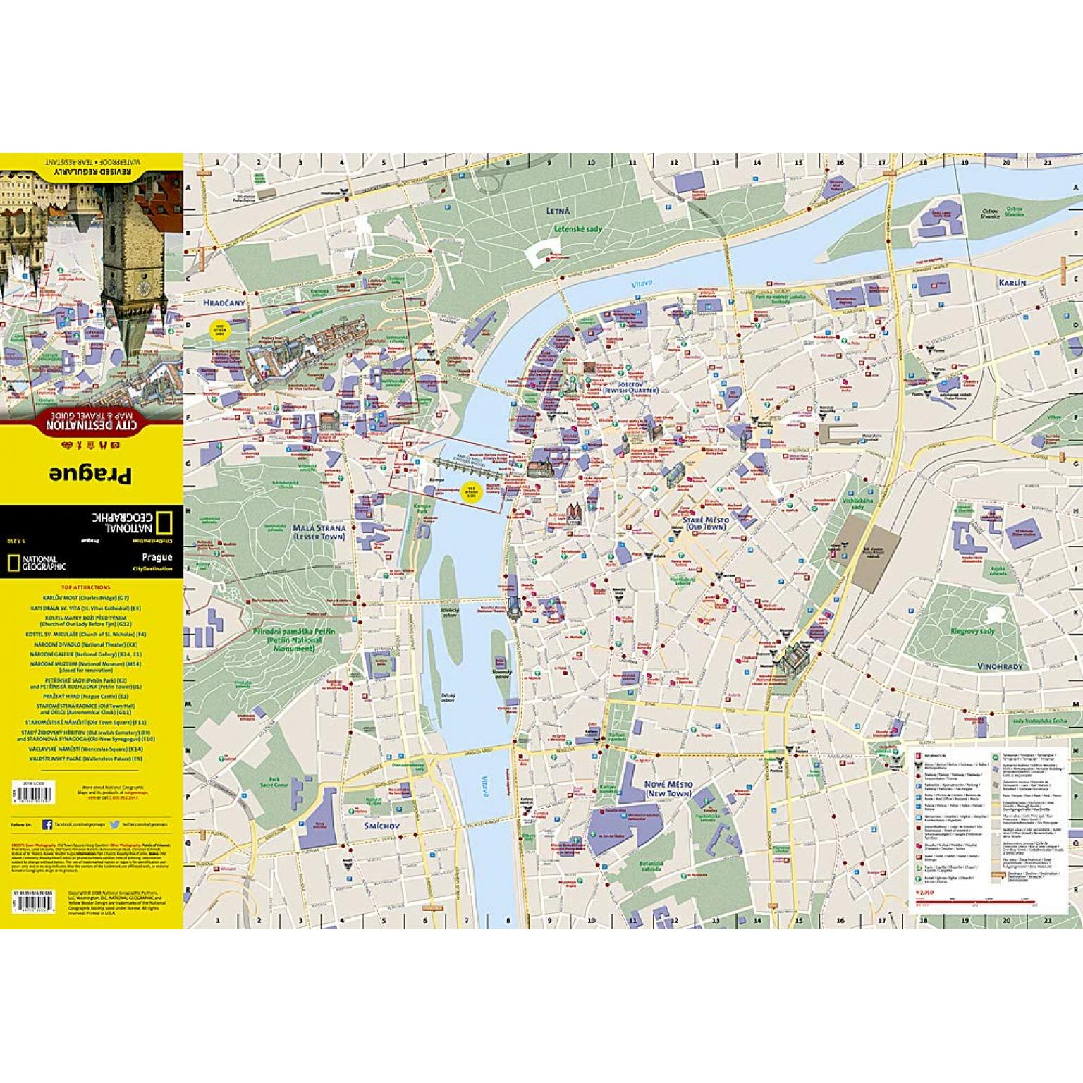National Geographic - Prague - City Destination Folding Travel Map - Image 3