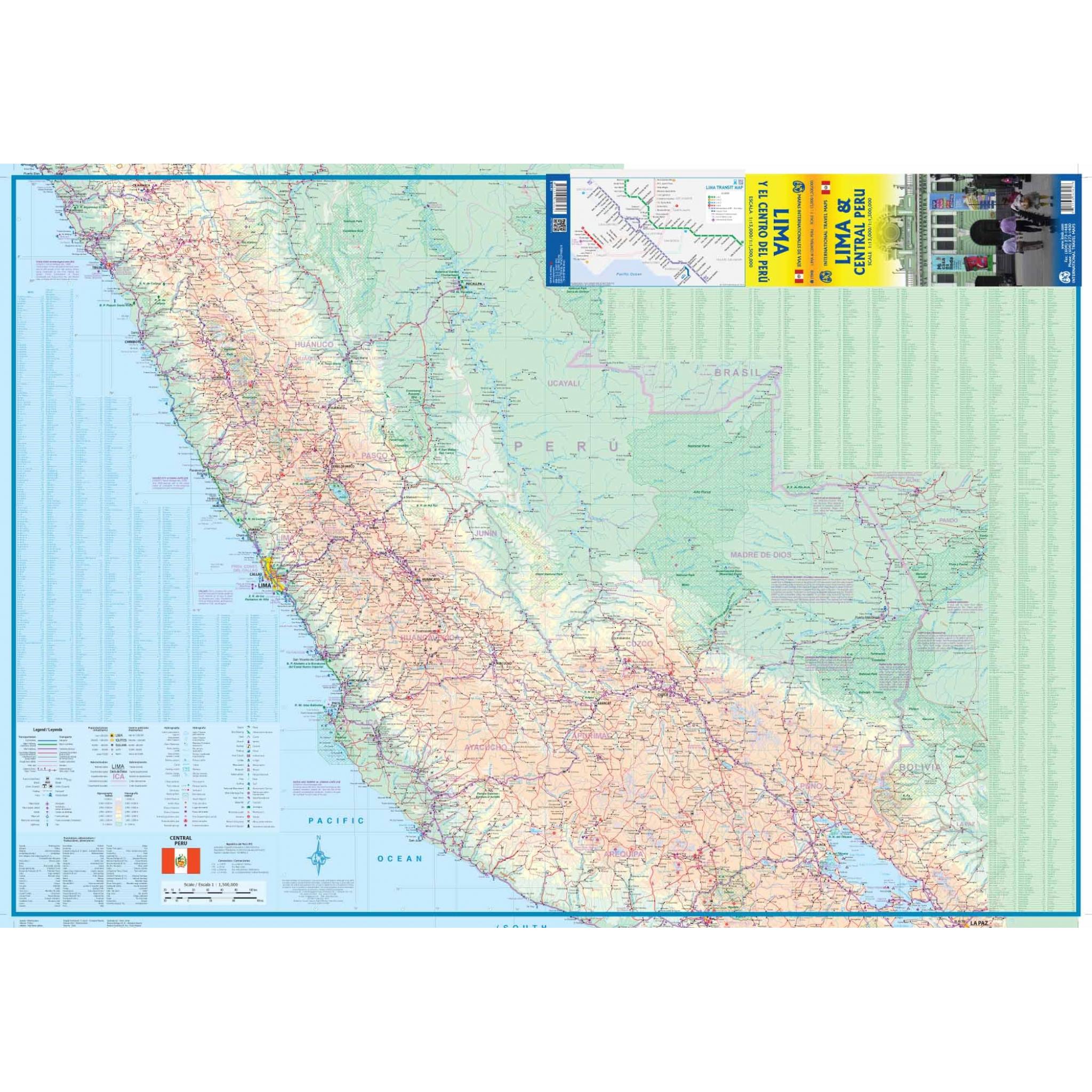 ITMB - Lima and Central Peru - Folding Travel Map - Image 3