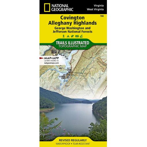 National Geographic - Covington, Alleghany Highlands [George Washington and Jefferson National Forests] - Trails Illustrated Folding Travel Map - Image 2