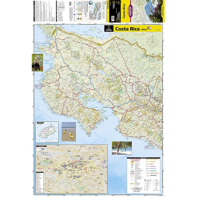 National Geographic - Costa Rica - Adventure Folding Travel Map - Image 4