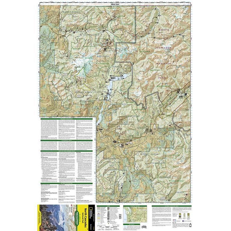 National Geographic - North Cascades National Park - Trails Illustrated Folding Travel Map - Image 4