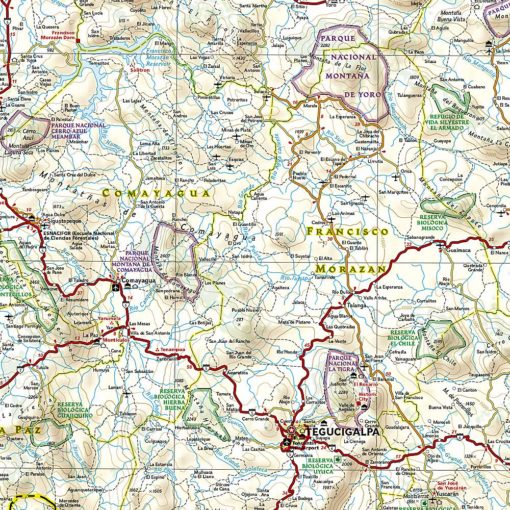 National Geographic - Nicaragua, Honduras, and El Salvador - Adventure Folding Travel Map - Image 2