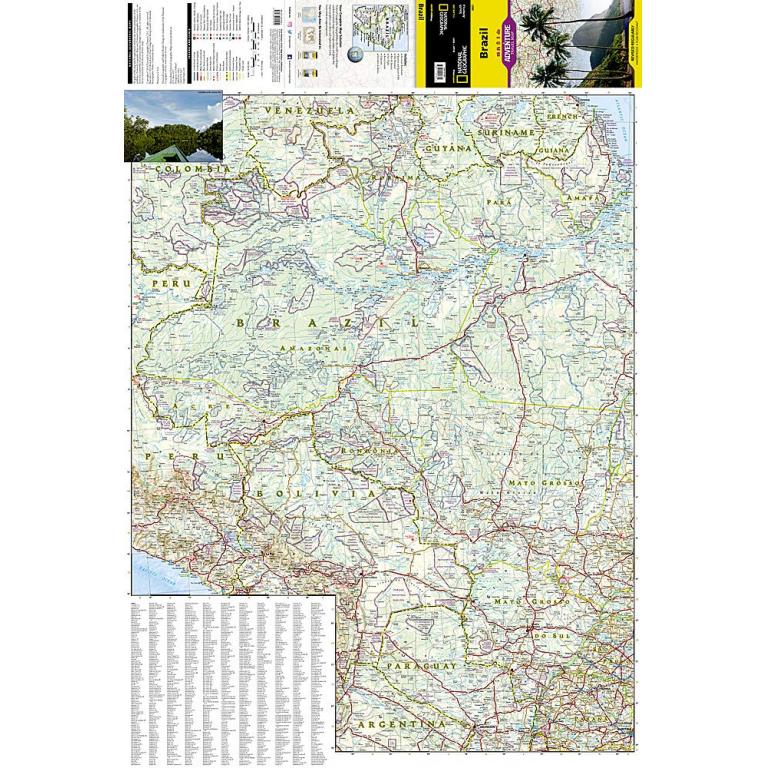 National Geographic - Brazil - Adventure Folding Travel Map - Image 4