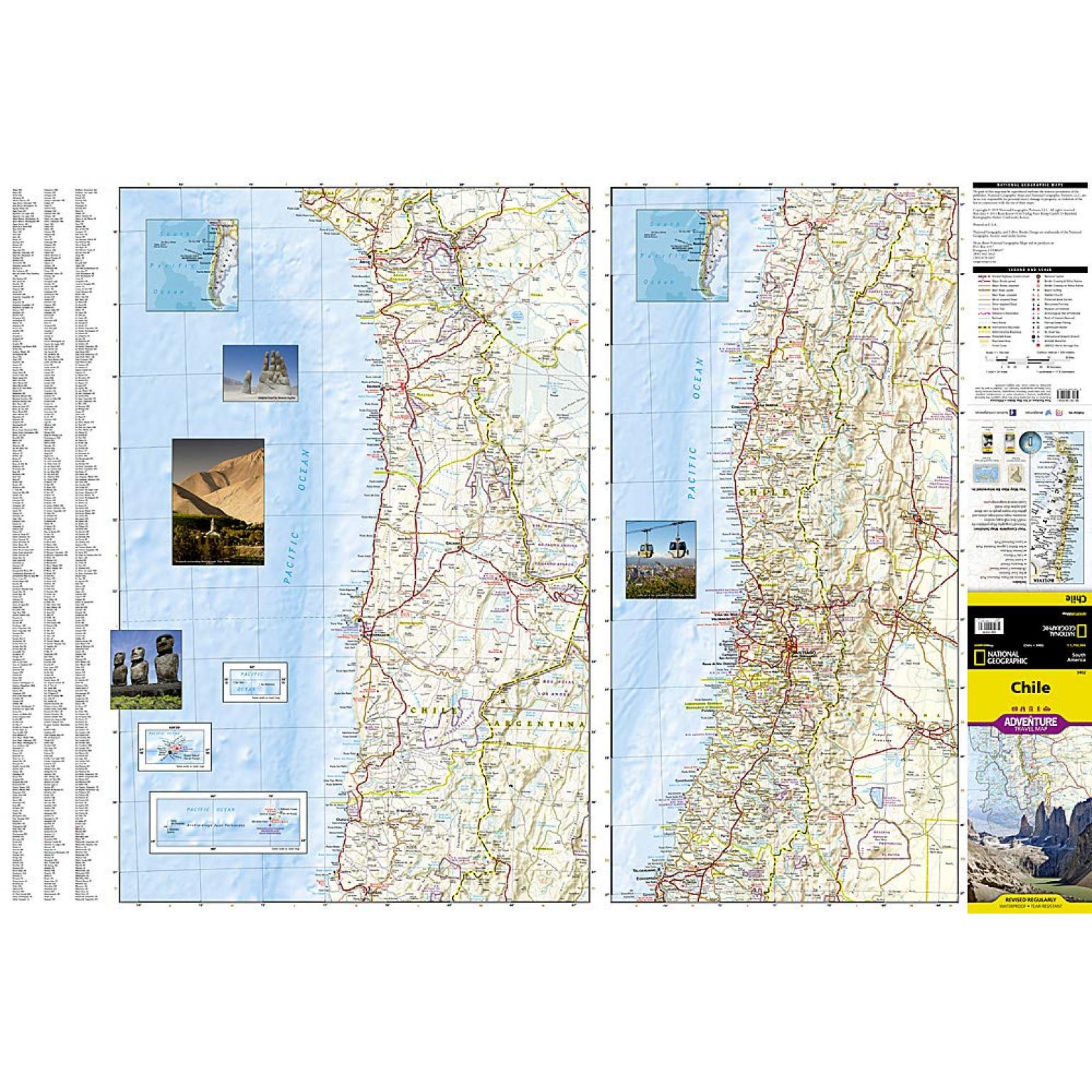 National Geographic - Chile - Adventure Folding Travel Map - Image 2