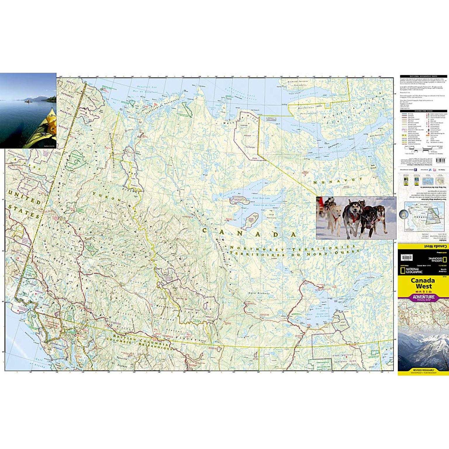 National Geographic - Canada West - Adventure Folding Travel Map - Image 3