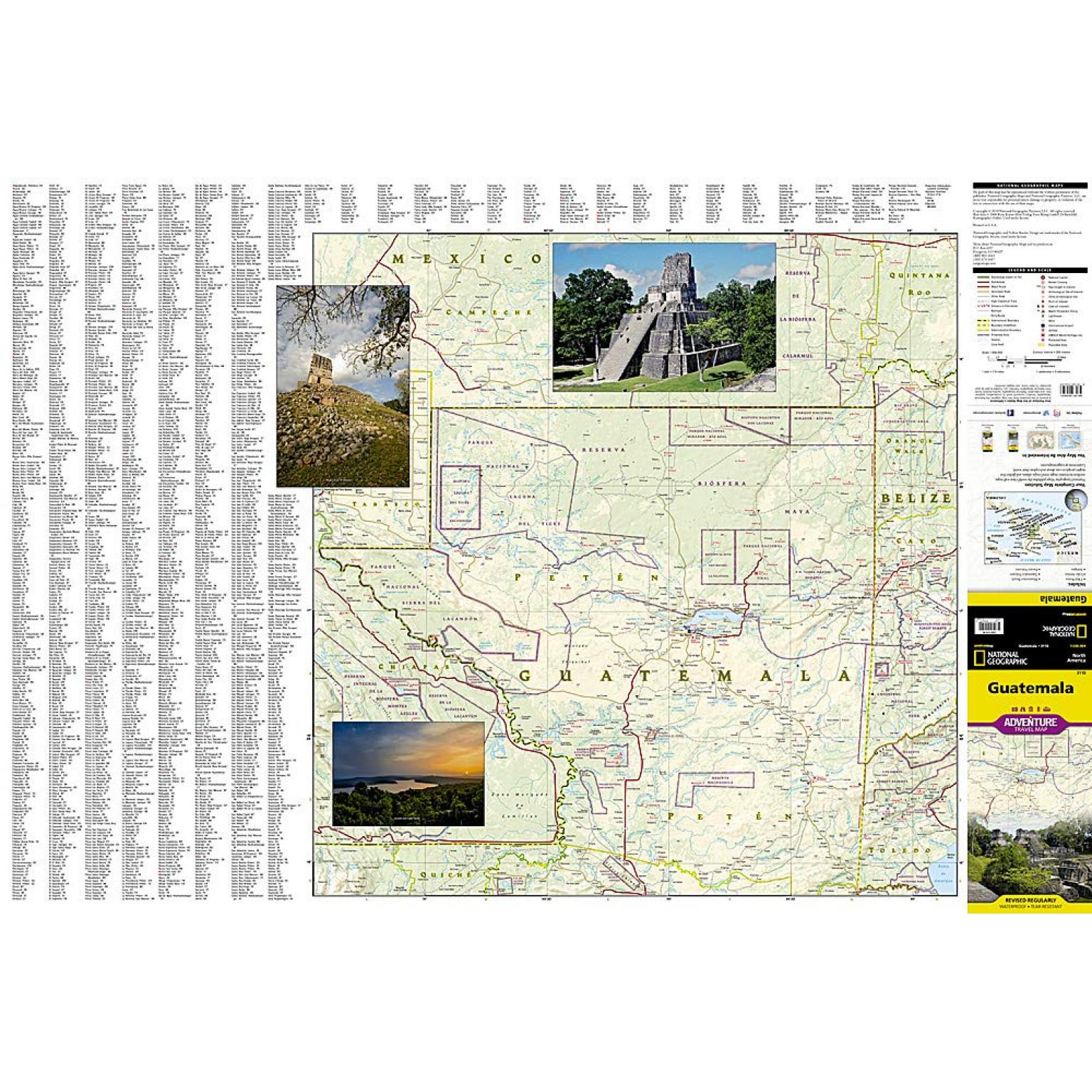 National Geographic - Guatemala - Adventure Folding Travel Map - Image 3