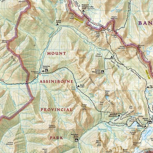 National Geographic - Banff South [Banff and Kootenay National Parks] - Trails Illustrated Folding Travel Map - Image 2