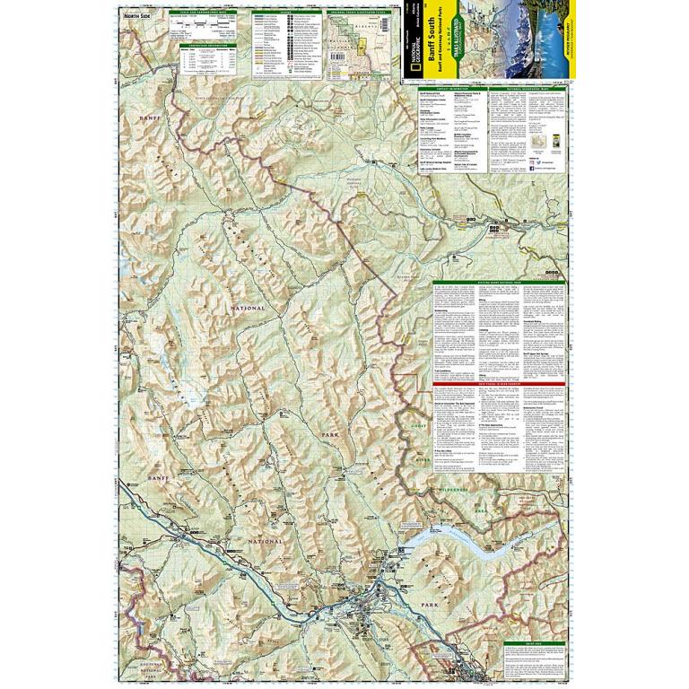 National Geographic - Banff South [Banff and Kootenay National Parks] - Trails Illustrated Folding Travel Map - Image 3