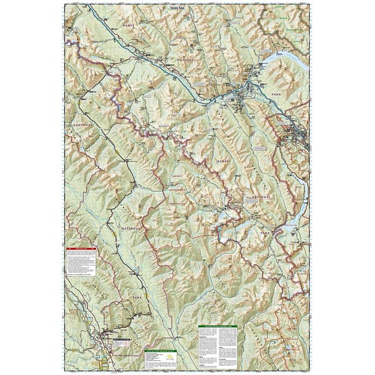 National Geographic - Banff South [Banff and Kootenay National Parks] - Trails Illustrated Folding Travel Map - Image 4